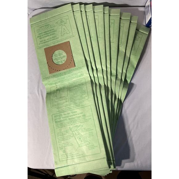 NOS ~ 10~ Genuine Hoover Vacuum Cleaner Bags Type A & Innovation formerly Type B - Picture 2 of 5